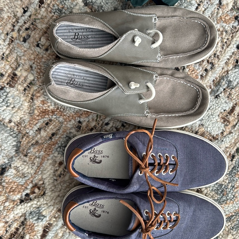 2 pair of shoes, Bass